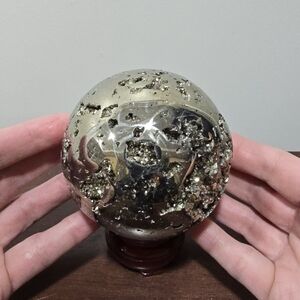 Pyrite Crystal Sphere #U 94 mm